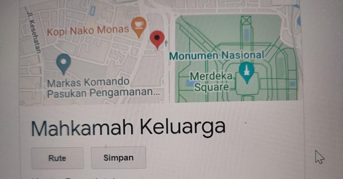 Waduh, MK Diubah Jadi Mahkamah Keluarga di Google Map