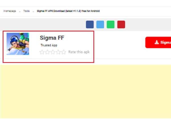 Bukan Cuma Mediafire! Game Sigma FF v1.1.0 Bisa Download di APK Native, Klik Unduh di Sini
