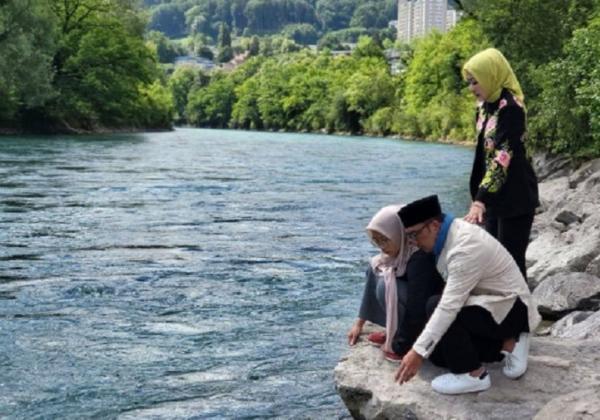 Eril Meninggal, Ridwan Kamil Tulis Pesan Cinta di Pinggir Sungai Aare 