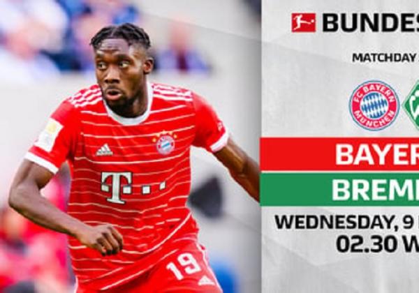 Link Live Streaming Bundesliga 2022/2023: Bayern Munchen vs Werder Bremen