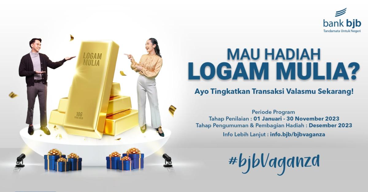 bjb Vaganza 2023, Transaksi Valuta Asing di bank bjb Raih Hadiah Logam Mulia