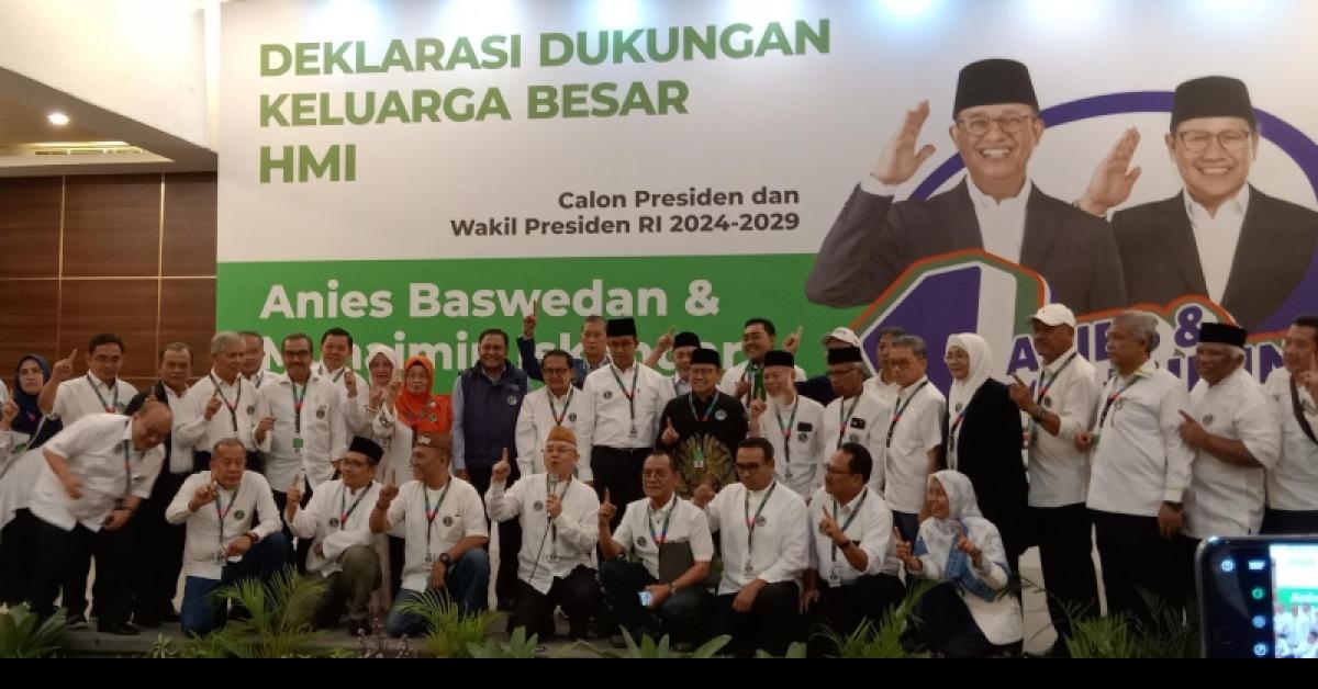 Keluarga Besar  Himpunan Mahasiswa Islam Deklarasikan Dukung Pasangan AMIN