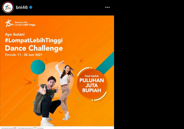 HUT ke-75 BNI, Release Lagu dan Bikin #DanceChallenge Berhadiah Jutaan Rupiah