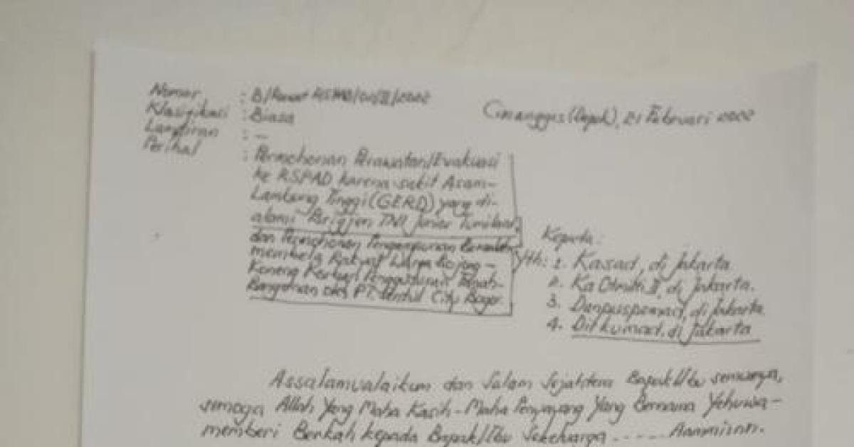 Tulis Surat ke KSAD, Brigjen TNI Junior Mohon Ampun dan Minta Dirawat di RSPAD 