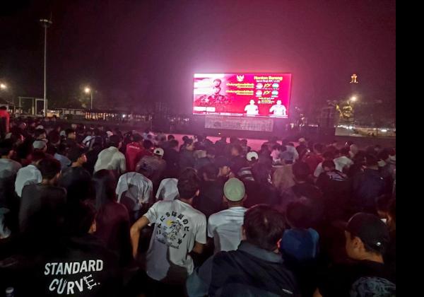 Nobar Indonesia vs Uzbekistan di Kabupaten Tangerang Terpusat di Alun-alun Tigaraksa