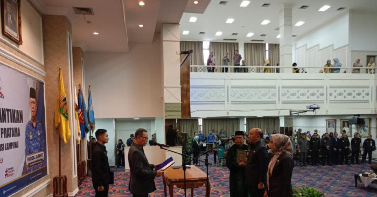 Dua Pejabat Eselon IIa Di Pemprov Lampung Dilantik 