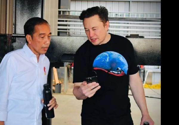 Elon Musk Perlihatkan Handphone ke Jokowi, Kang Maman: Saya Jadi Kepo