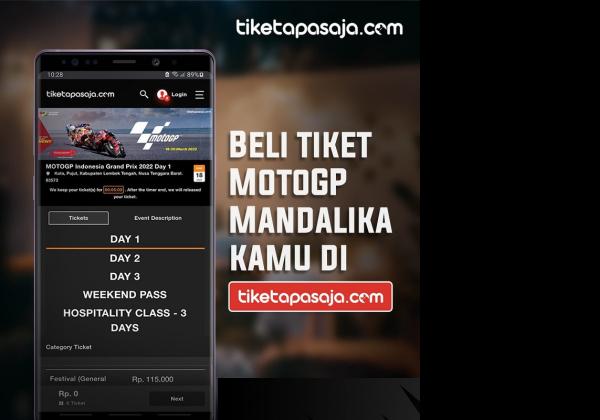 Tiket MotoGP 2022 Mandalika Berbagai Kategori di Tiketapasaja.com 'Sold Out'