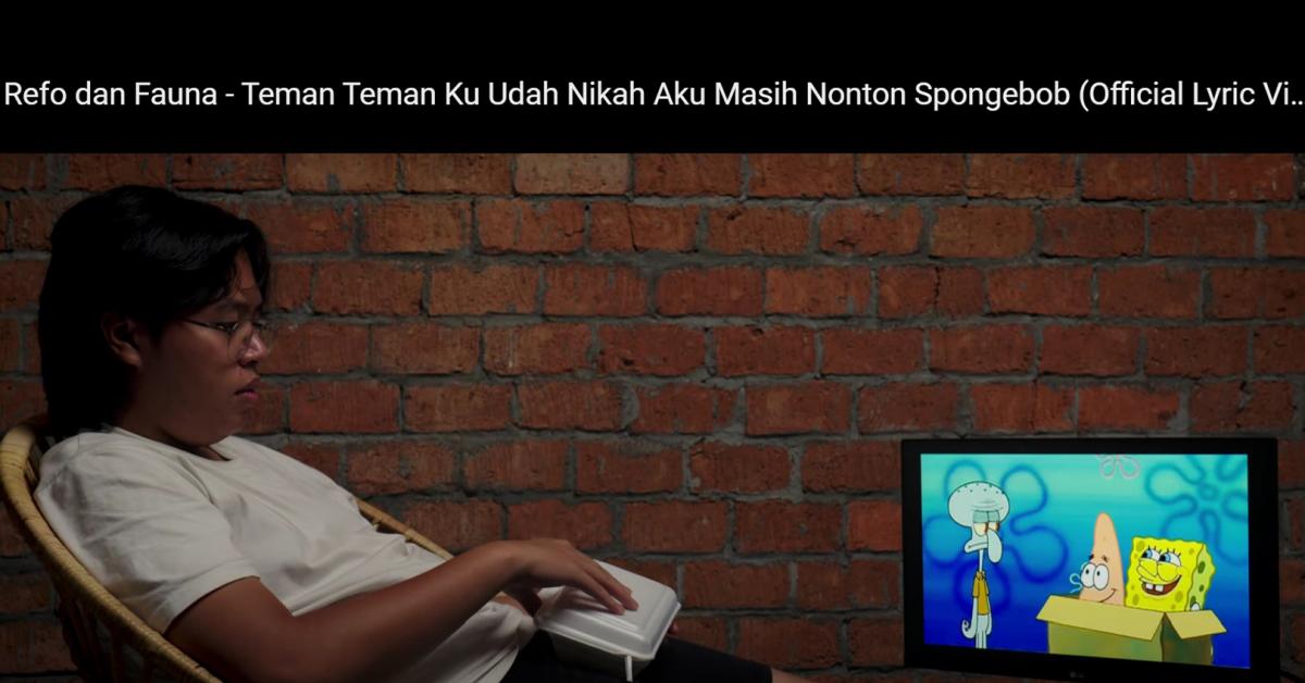 'Teman-temanku Sudah Nikah Aku Masih Nonton Spongebob' Refo dan Fauna Viral di Tiktok, Ini Lirik Lengkapnya