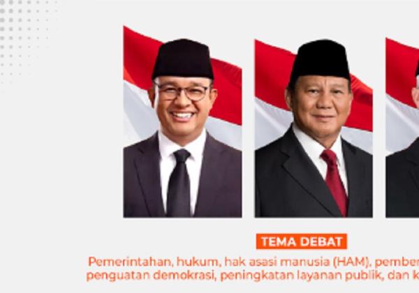 Link Nonton Debat Capres Pemilu 2024: Adu Gagasan Anies vs Prabowo vs Ganjar