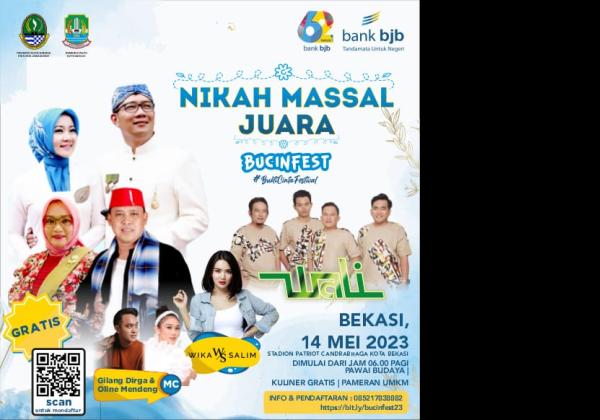 Warga Jabar Bisa Nikah Tanpa Modal di Bucinfest 2023