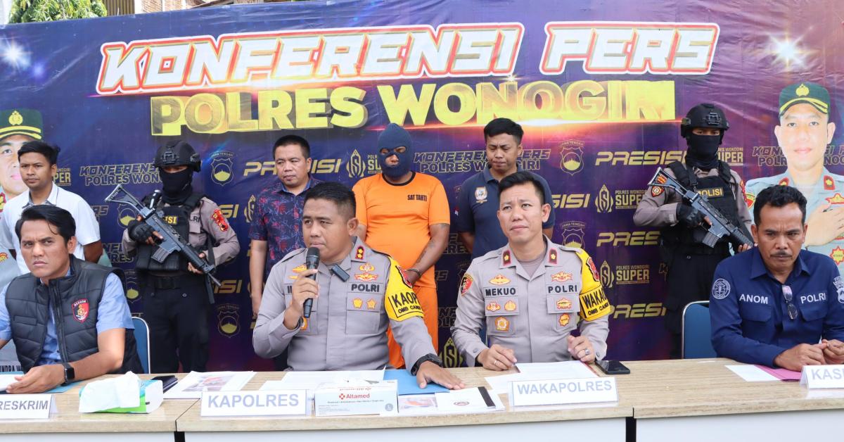 Polres Wonogiri Berhasil Ungkap Pembunuhan Keji, Diracun Kemudian DIbakar 