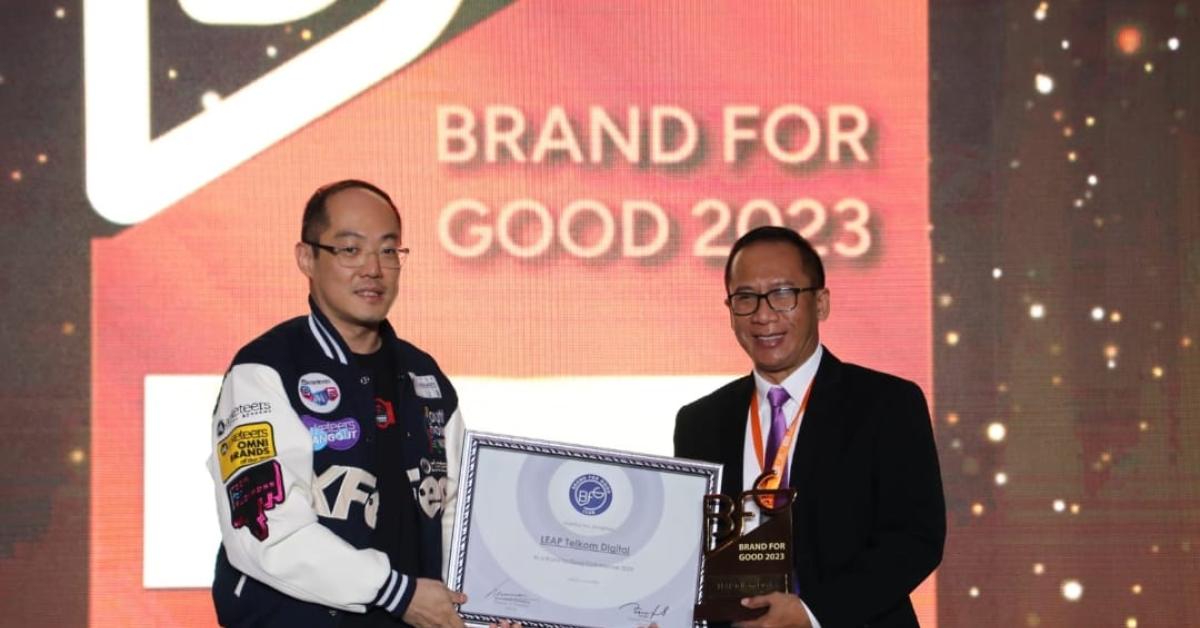 Leap-Telkom Digital Dinobatkan Sebagai Brand for Good 2023