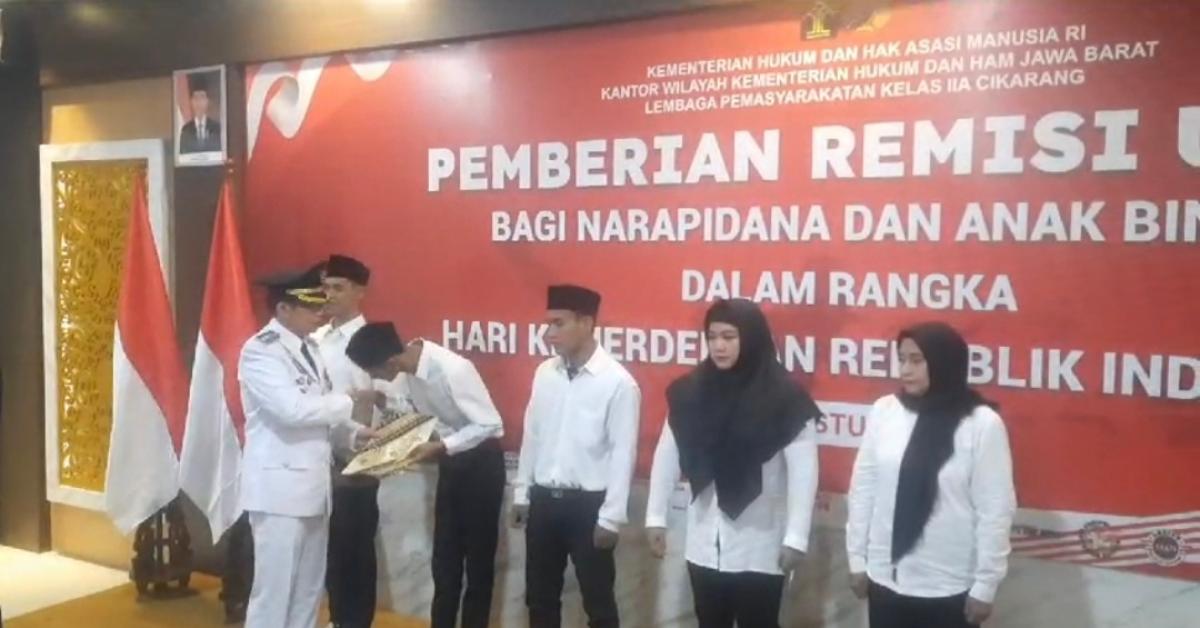 1.268 Warga Binaan Lapas Kelas IIA Cikarang Bekasi Mendapat Remisi HUT Ke-78 Republik Indonesia