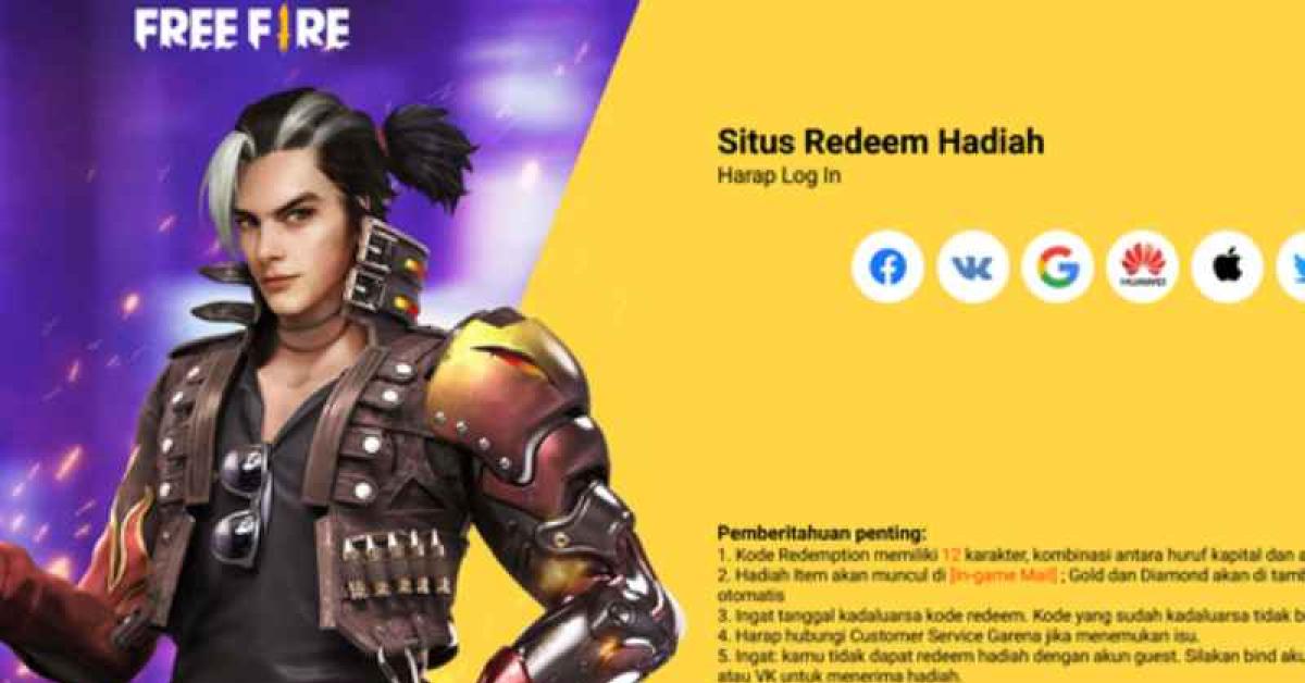 Kode Redeem FF Hari Ini Sabtu 14 Oktober 2023 Kejutan Akhir Pekan Free Fire