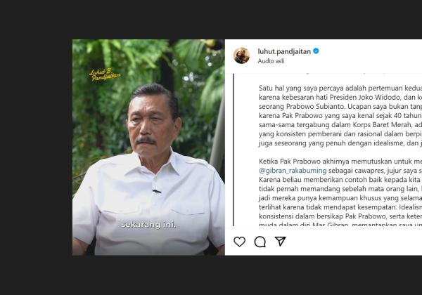 Opung Luhut Pilih Prabowo - Gibran: Alasannya Keberlanjutan! 