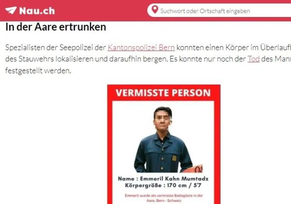 Penemuan Eril, Media Lokal Swiss: Putra Calon Presiden Indonesia yang Tenggelam Ditemukan