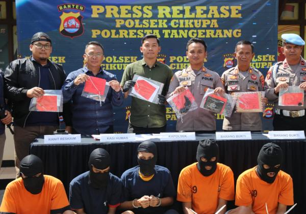 Lima Pelaku Curanmor Diringkus Polsek Cikupa Tangerang, Begini Peran Para Tersangka Saat Beraksi!