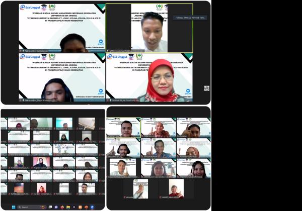 Ikatan Alumni Manajemen Informasi Kesehatan (ILMIKES) FIKES Esa Unggul Gelar Webinar Daring