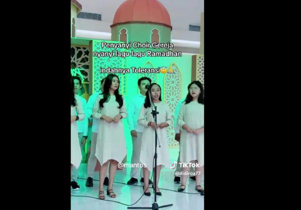 Masya Allah! Nonis dari Choir Gereja Nyanyi Lagu Ramadan Berjudul Puasa, Indahnya Toleransi di Negeri Ini