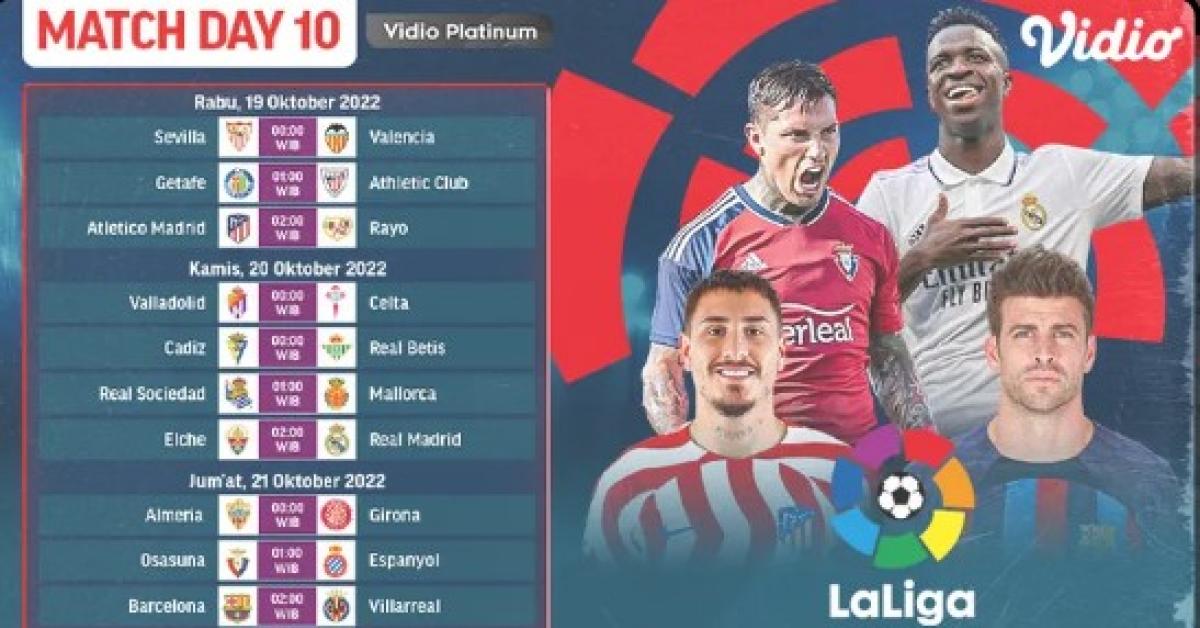 Jadwal Lengkap Liga Spanyol 2023-2024 Matchday 10: Barcelona Vs Athletic Club, Celta Vigo Vs Atletico Madrid