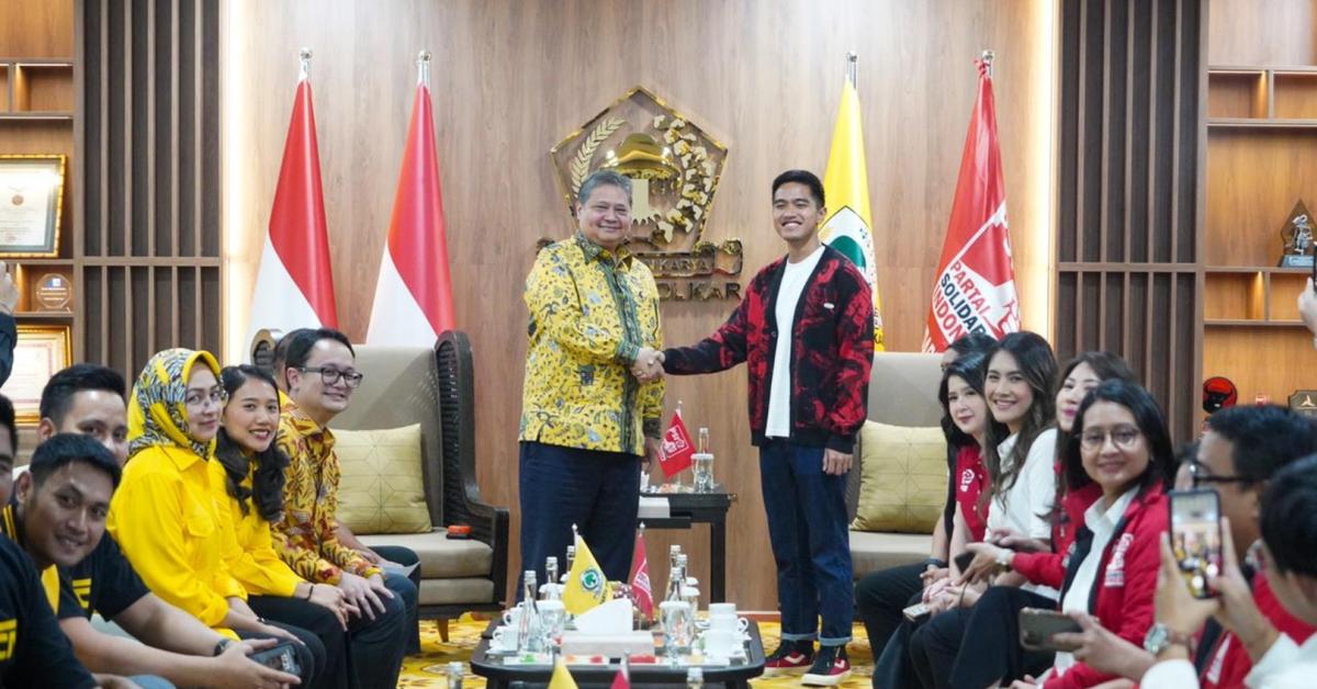 Airlangga Hartarto Sambut Silaturahmi Kunjungan Ketum PSI Kaesang dengan Pamerkan Kader Muda Golkar