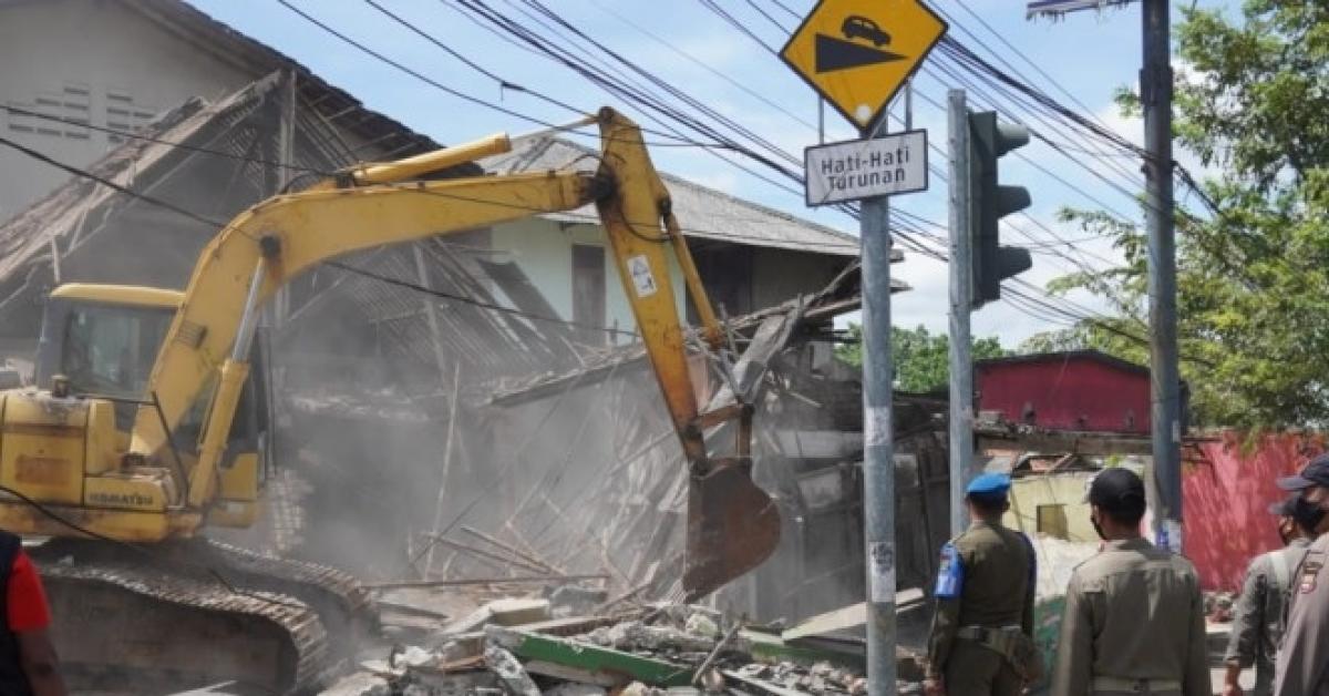 Underpass Bitung Segera Dibangun PUPR, Puluhan Bangunan Dibongkar Satpol PP