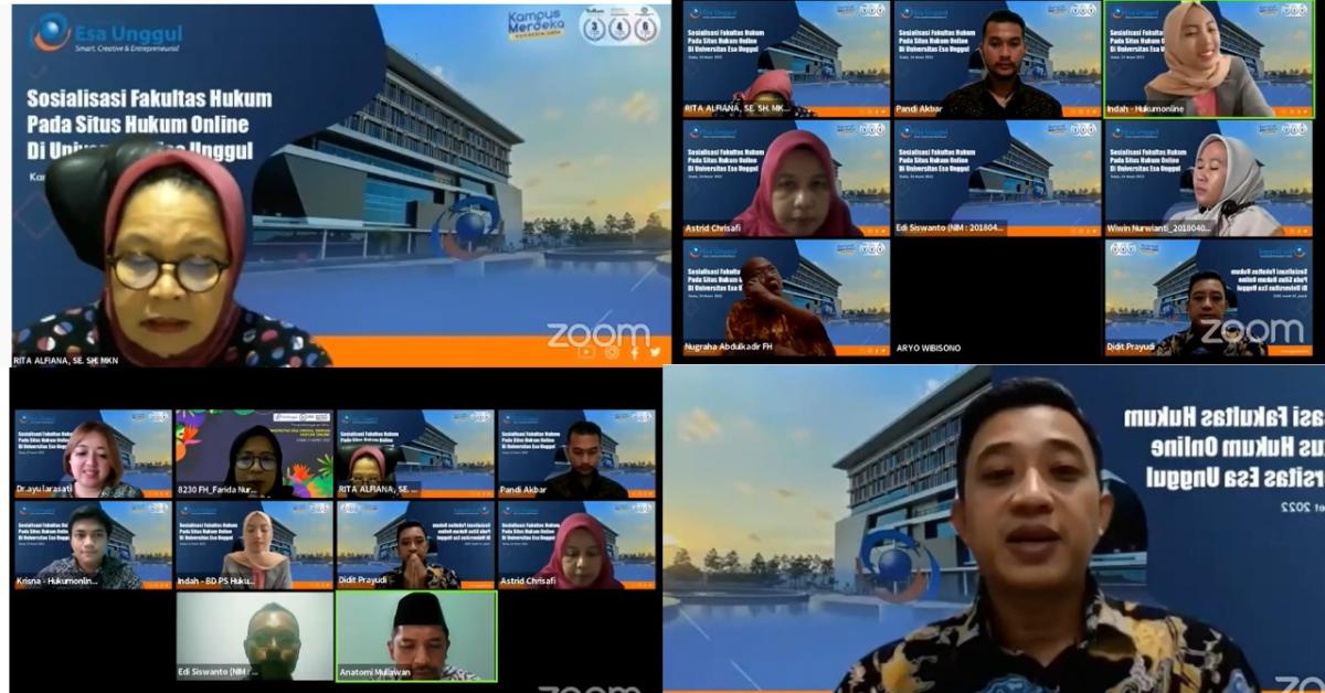 Perluas Publikasi dan Literasi Hukum Universitas Esa Unggul Gelar Kerjasama Hukum Online University Solustion