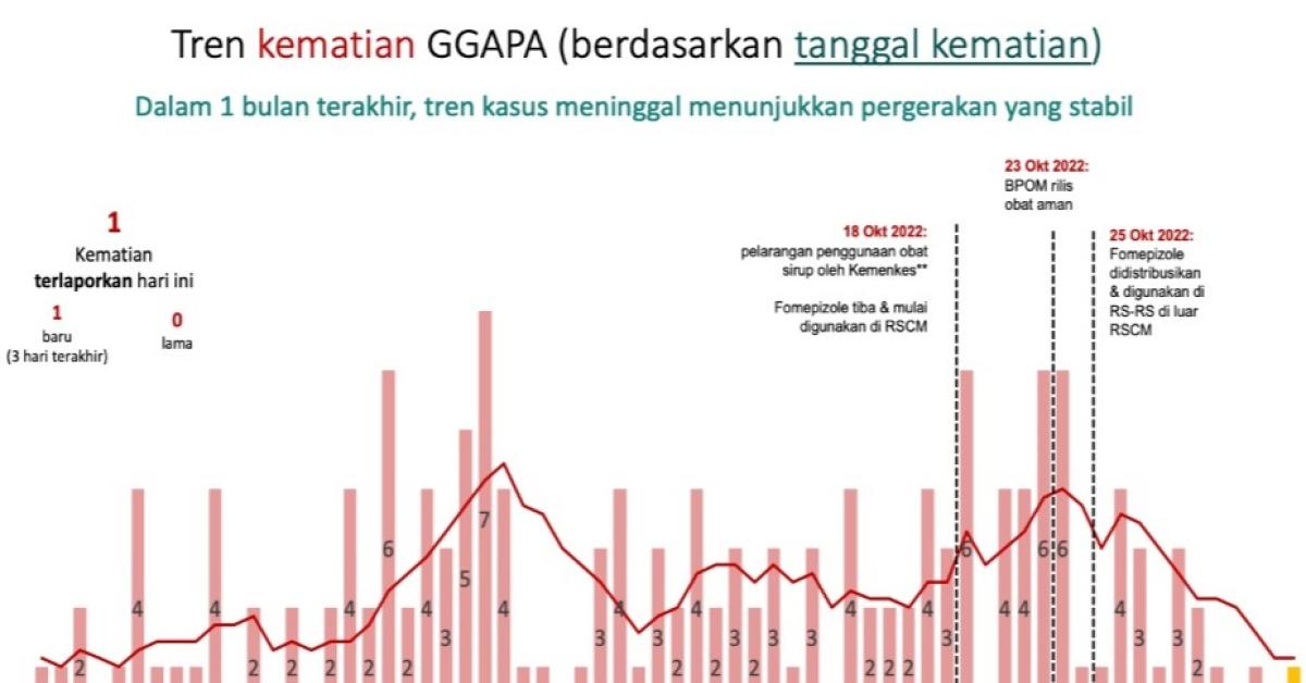 Tren Kematian Akibat Gagal Ginjal Akut pada Anak Menurun Semenjak Penghentian Penggunaan Obat Sirop