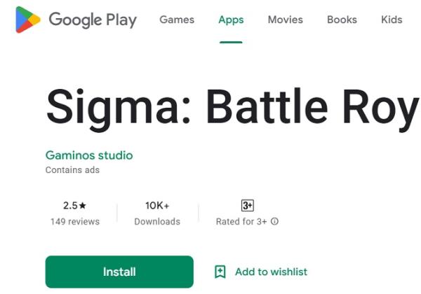 Download Game Sigma Battle Royale Google Play Store Gaminos Studio Sudah Tersedia, Link Unduh Ada Disini!