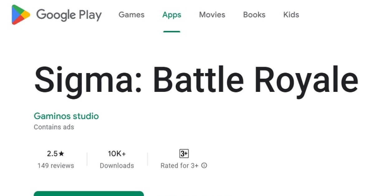 Download Game Sigma Battle Royale Google Play Store Gaminos Studio Sudah Tersedia, Link Unduh Ada Disini!