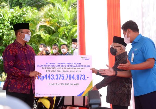 BPJS Ketenagakerjaan Telah Bayarkan Rp443 Miliar Manfaat Program Selama Setahun di Provinsi NTB