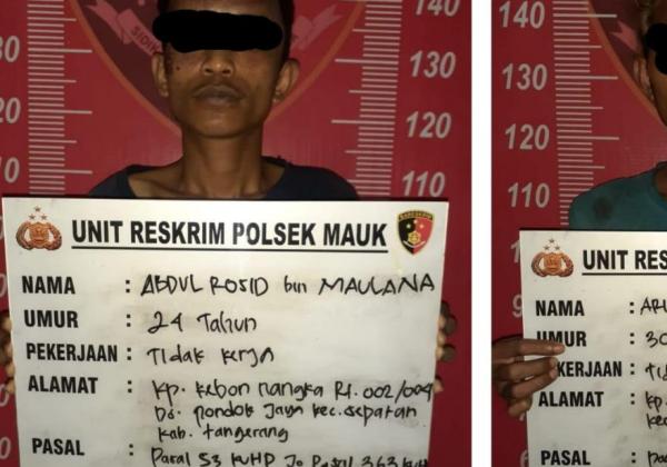 2 Pelaku Pencurian Modus Congkel Jendela di Tangerang Diringkus Polsek Mauk
