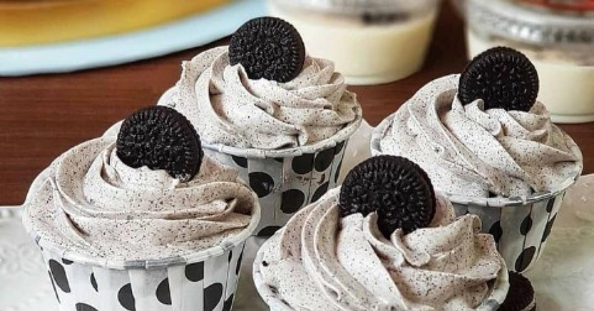 Resep dan Cara Membuat Oreo Cupcakes Frosting Buttercream, Lembut dan Lumer di Mulut 