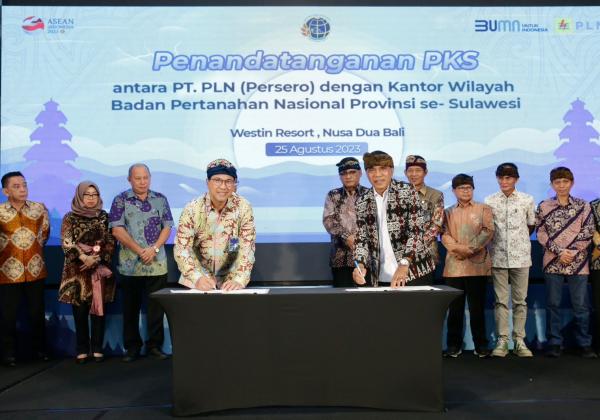 PLN Se-Sulawesi Teken Kerja Sama dengan ATR/BPN, Kebut 100 Persen Sertifikasi Aset Kelistrikan