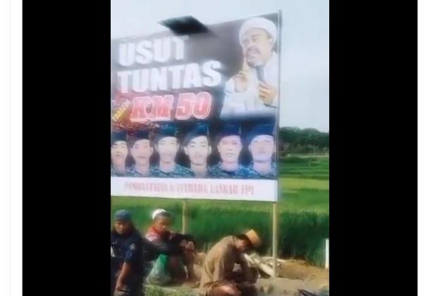 Terciduk! Ini Wajah Penjaga Baliho KM50 di Madura, Netizen Beri Komentar Menohok