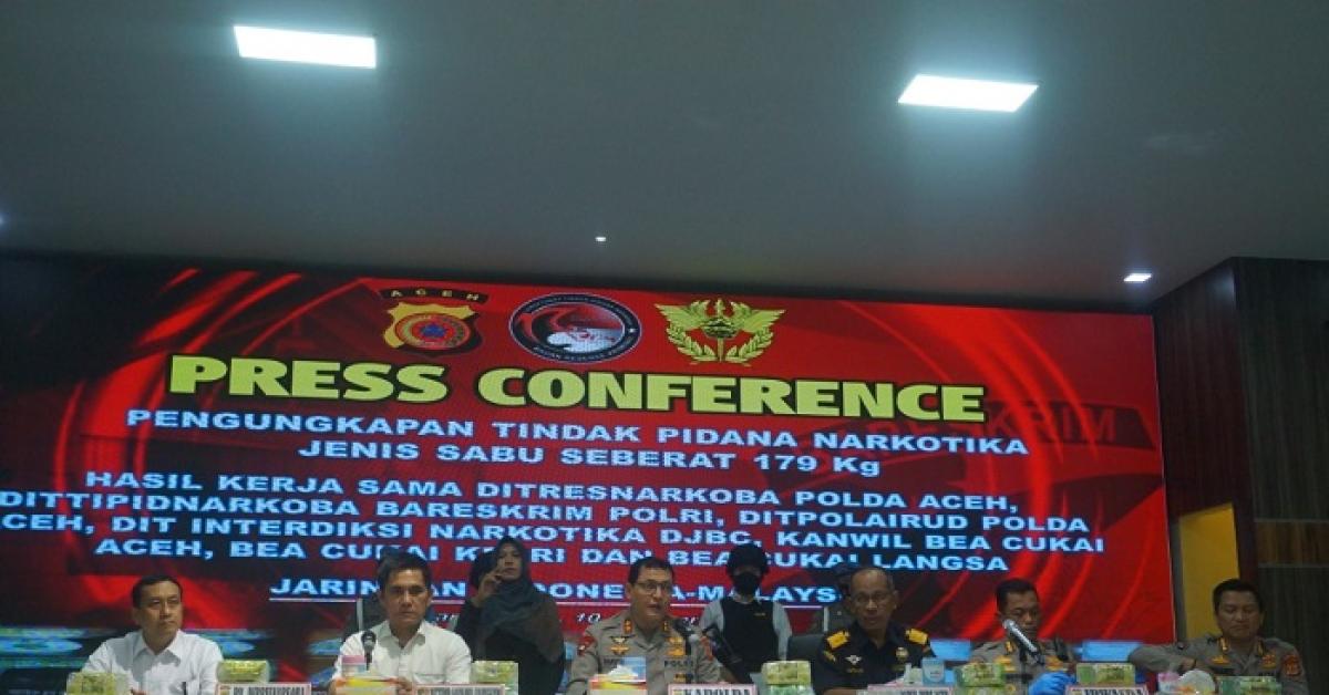 Sinergi Bea Cukai dan Polri Berhasil Gagalkan Peredaran 179 Kilogram Narkotika