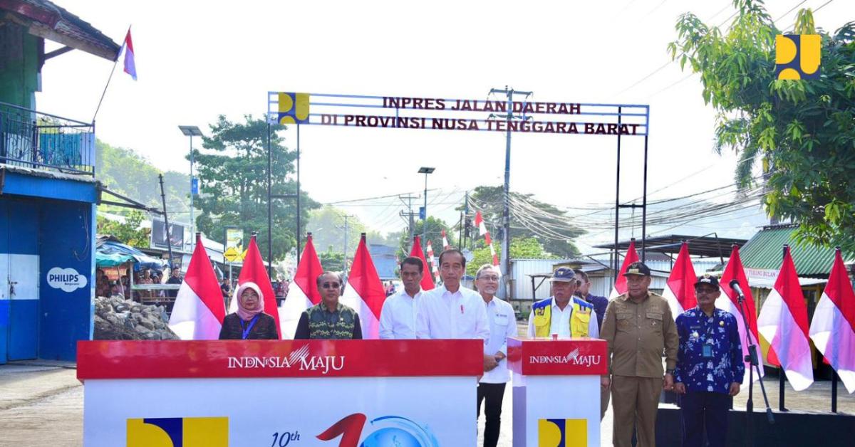 Presiden Jokowi Resmikan 5 Ruas Inpres Jalan Daerah Sepanjang 40,6 km di NTB