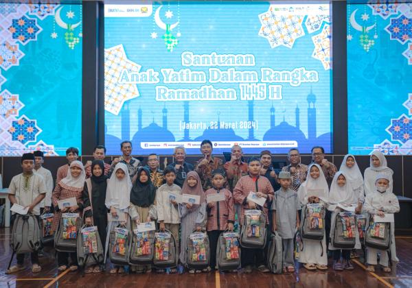 Berkah Ramadhan, Brantas Abipraya Gelar Bazaar Ramadhan Asyik dan Santuni Anak Yatim