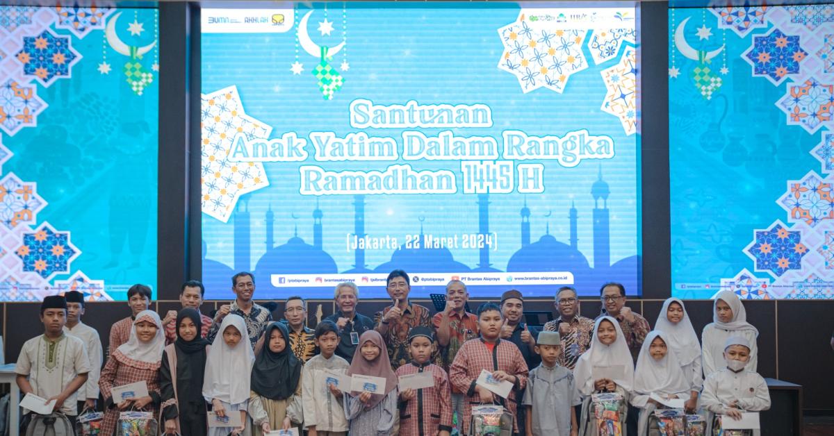 Berkah Ramadhan, Brantas Abipraya Gelar Bazaar Ramadhan Asyik dan Santuni Anak Yatim