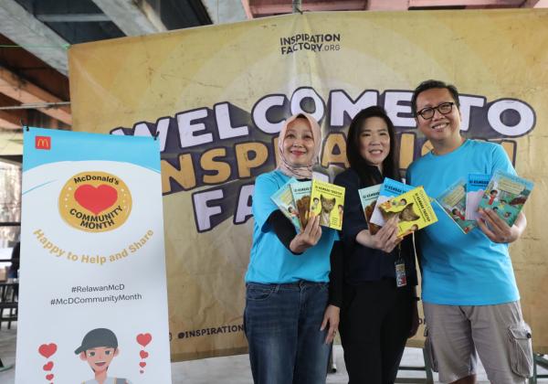 McDonald's Indonesia dan Inspiration Factory Foundation Dorong Literasi Baca Tulis Komunitas Anak Marginal
