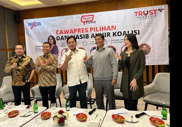 Trust Indonesia: Nasib Koalisi Politik Bergantung Pada Penetapan Cawapres