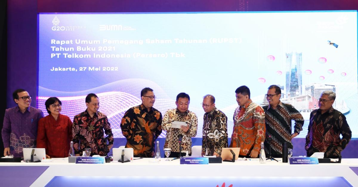 RUPST Telkom Tahun Buku 2021 Kinerja Telkom Solid, Bagikan Dividen Rp14,86 Triliun
