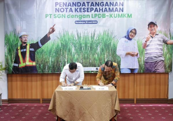 Dukung Program Ketahanan Pangan Komoditi Gula, LPDB-KUMKM MoU dengan PT Sinergi Gula Nusantara