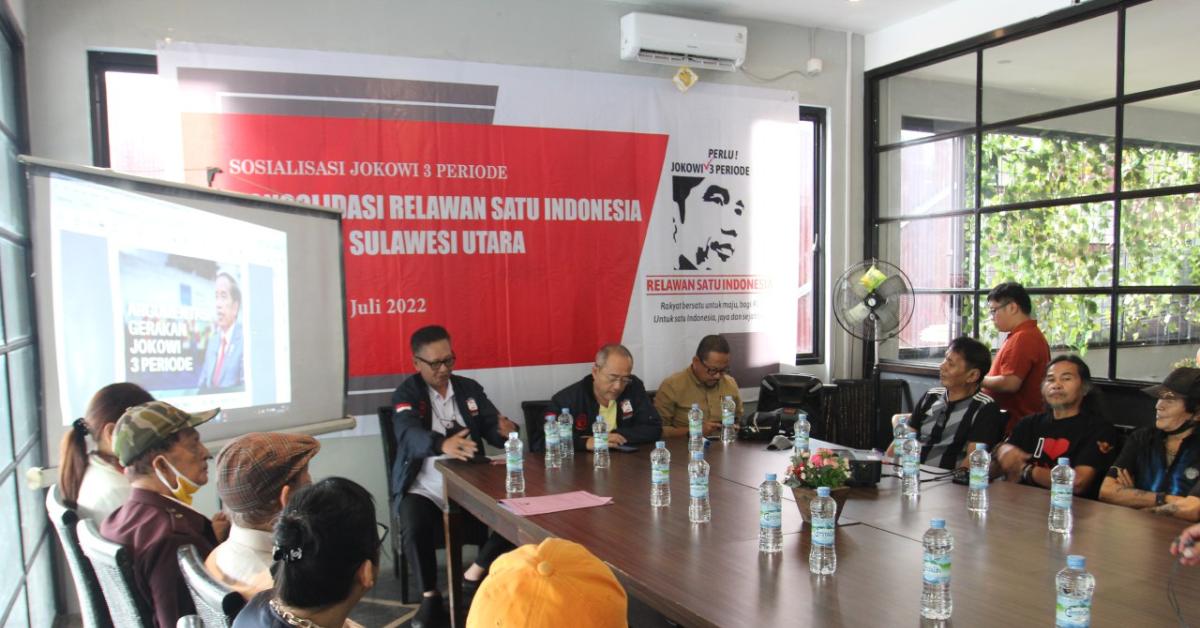 Relawan Satu Indonesia Gaungkan Jokowi 3 Periode di Manado