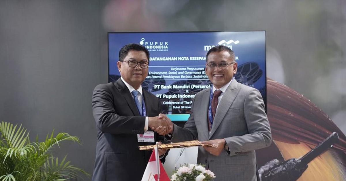 Dorong Pertumbuhan Berkelanjutan, Bank Mandiri Perkuat Kolaborasi dengan Pupuk Indonesia