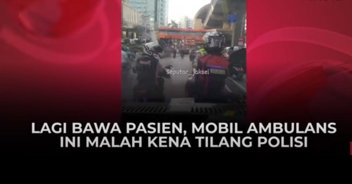Viral! Polisi Hentikan Pengawalan Ambulans yang Membuka Jalan Ketika Membawa Pasien 