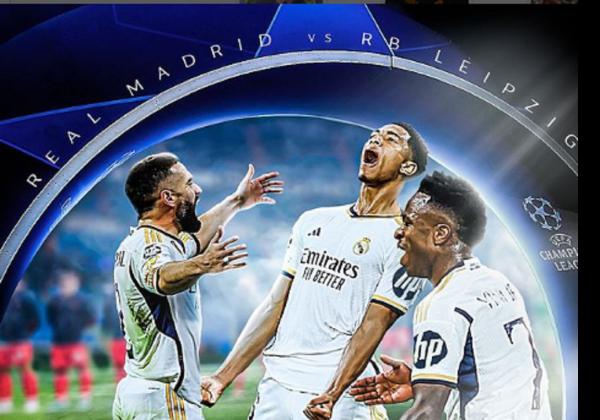 Link Live Streaming Liga Champions 2023-2024: Real Madrid vs RB Leipzig