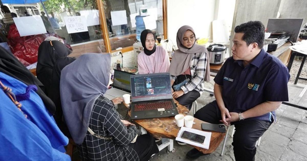 BRI Sediakan Posko Trauma Healing dan Dapur Umum, Erick Thohir Berikan Apresiasi