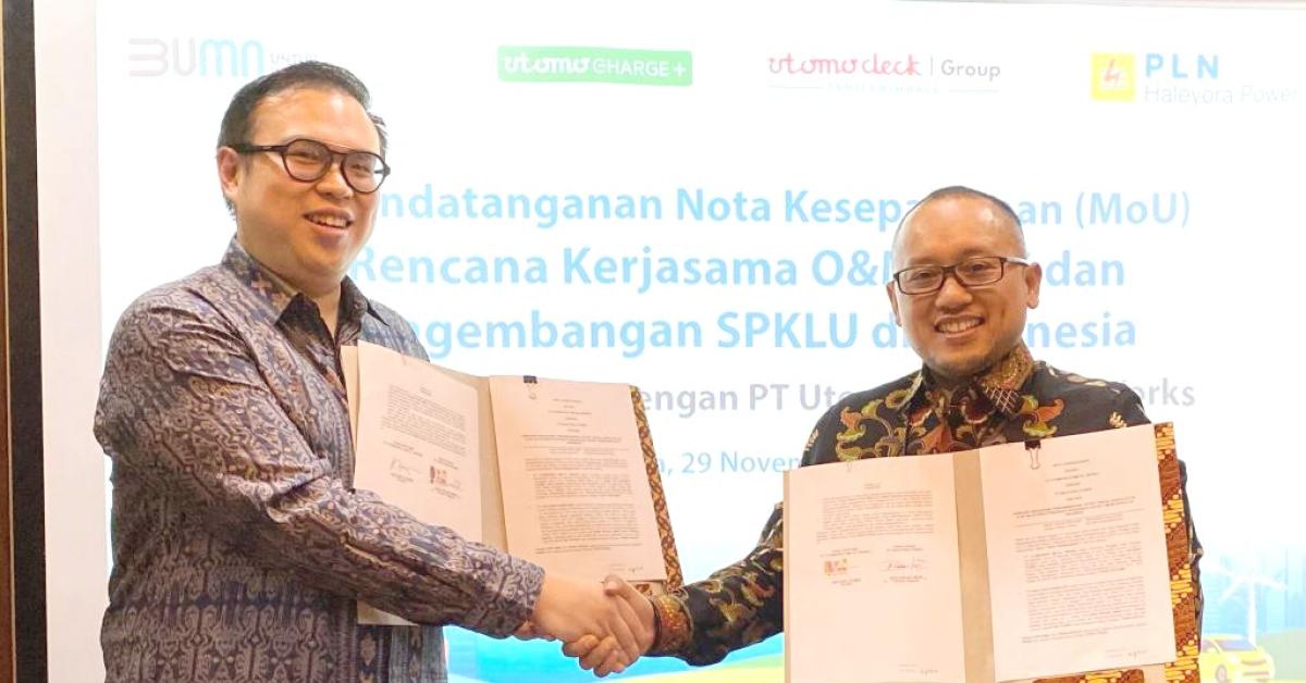 Kembangkan PLTS dan SPKLU, Wujud Kolaborasi Haleyora Power dan Utomodeck Group dorong Transisi Energi